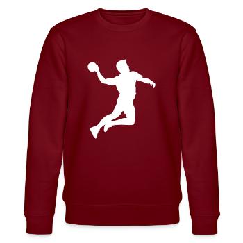 Handball Sport Handball Player Cadeau - Sweat bio CHANGER Stanley/Stella Unisexe - bordeaux - Devant - Nik (191cm) & Marisol (170cm)