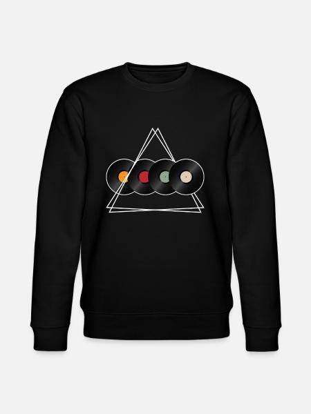 Vinyl Vinyl Turntable DJ Gift - Stanley/Stella CHANGER Unisex Organic Sweatshirt - black