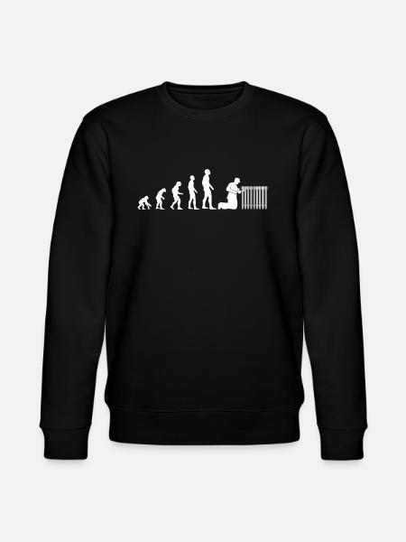 Heating Engineer Evolution Craftsman Gift - Stanley/Stella CHANGER Unisex Organic Sweatshirt - black
