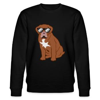 Bordeaux Grand Dague Chien Chien Amoureux Cadeau - Sweat bio CHANGER Stanley/Stella Unisexe - noir - Devant - Nik (191cm) & Marisol (170cm)