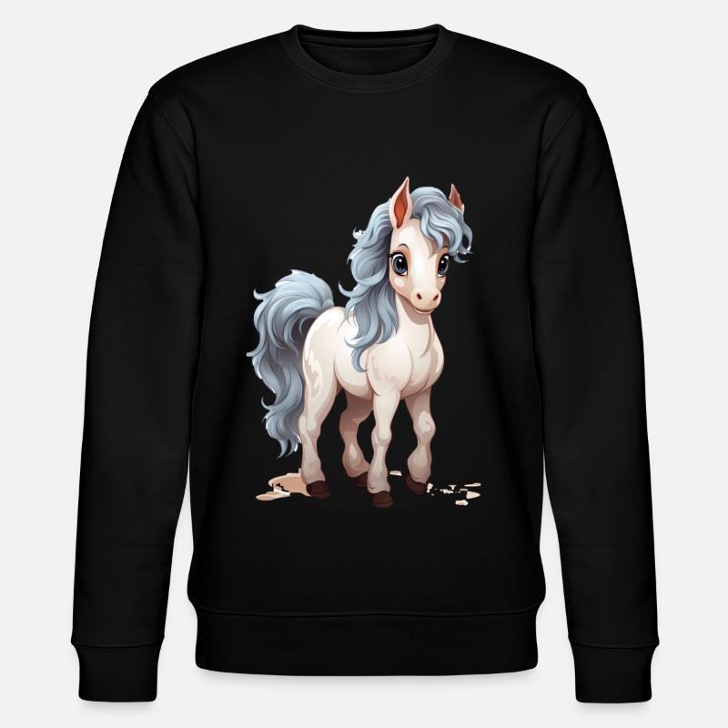 Bébé cheval mignon - Sweat bio CHANGER Stanley/Stella Unisexe - noir