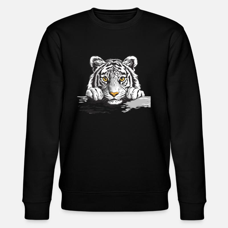 Tiger - Stanley/Stella Unisex Bio-Sweatshirt CHANGER  - Schwarz