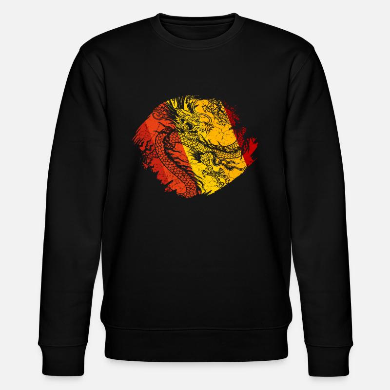 Chinesischer Drache - Stanley/Stella Unisex Bio-Sweatshirt CHANGER  - Schwarz