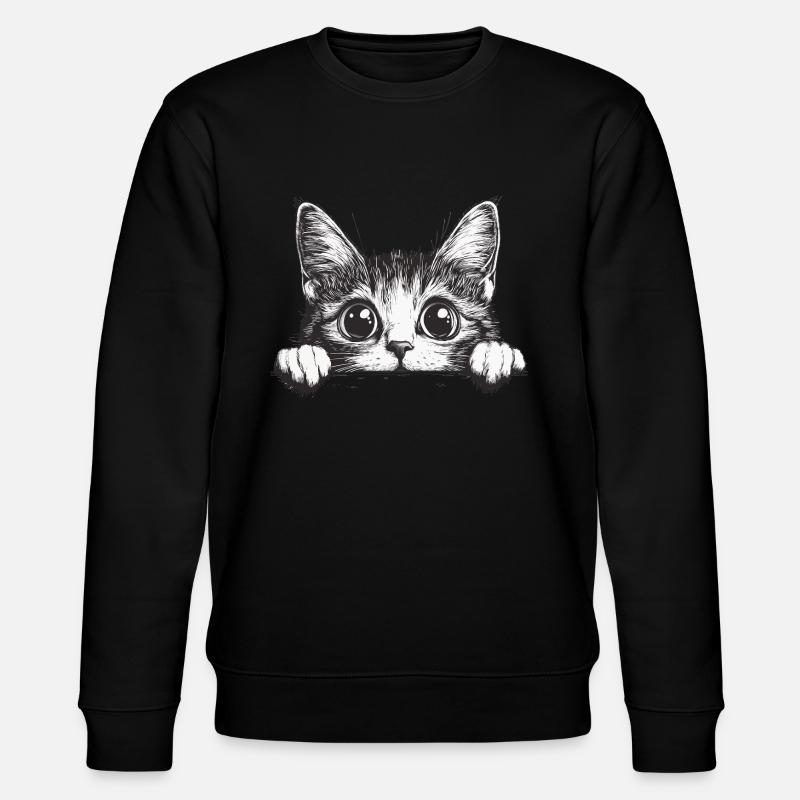 Katze - Stanley/Stella Unisex Bio-Sweatshirt CHANGER  - Schwarz