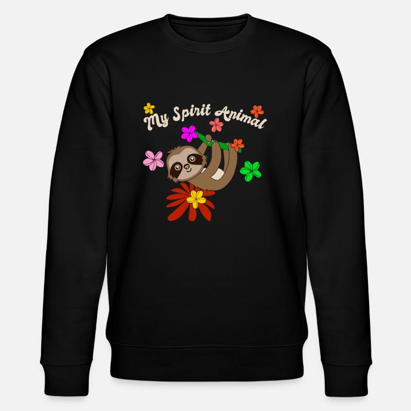 Faultier - Stanley/Stella Unisex Bio-Sweatshirt CHANGER  - Schwarz