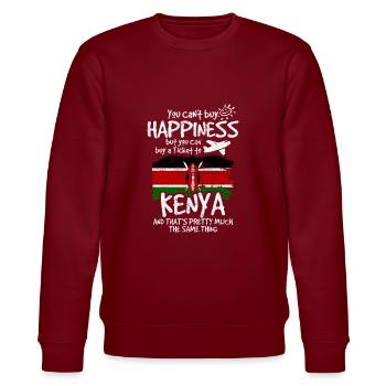 Kenya - Stanley/Stella CHANGER Unisex Organic Sweatshirt - burgundy - Front - Nik (191cm) & Marisol (170cm)