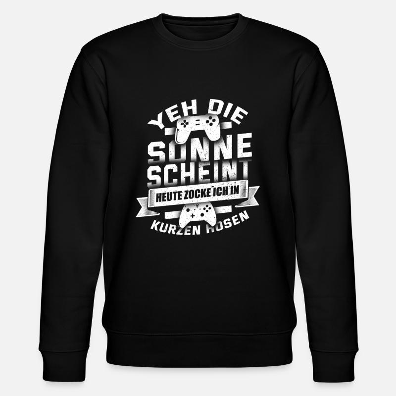 Gaming gamer computer playing gift - Stanley/Stella CHANGER Unisex Organic Sweatshirt - black