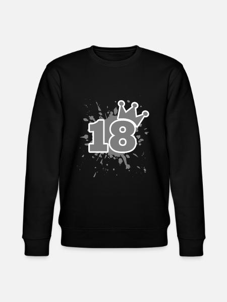 18th birthday - Stanley/Stella CHANGER Unisex Organic Sweatshirt - black