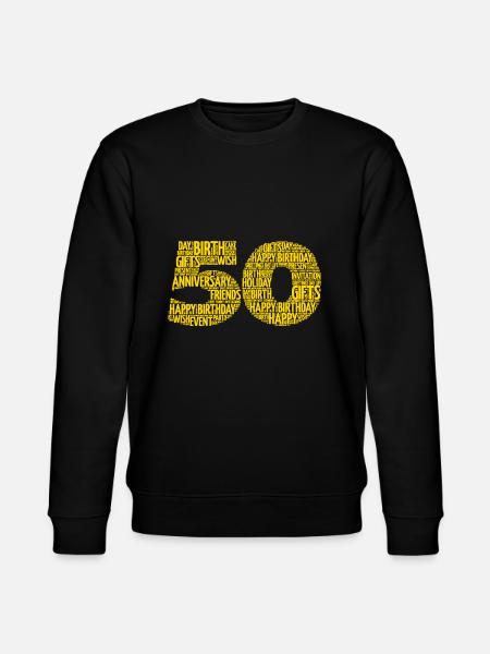 50th birthday - Stanley/Stella CHANGER Unisex Organic Sweatshirt - black