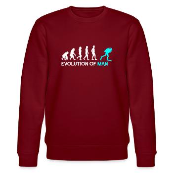 dive - Stanley/Stella CHANGER Unisex Organic Sweatshirt - burgundy - Front - Nik (191cm) & Marisol (170cm)