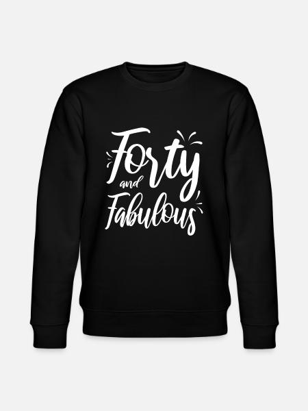 40th birthday - Stanley/Stella CHANGER Unisex Organic Sweatshirt - black