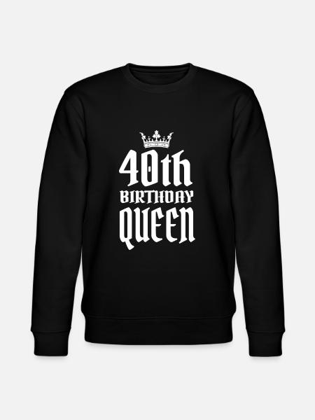 40th birthday - Stanley/Stella CHANGER Unisex Organic Sweatshirt - black