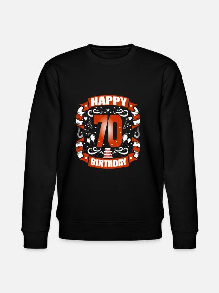 70th Birthday - Stanley/Stella CHANGER Unisex Organic Sweatshirt - black