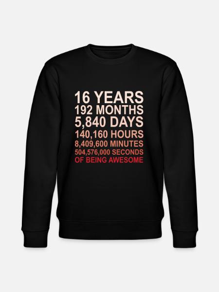 16th birthday 2003 - Stanley/Stella CHANGER Unisex Organic Sweatshirt - black