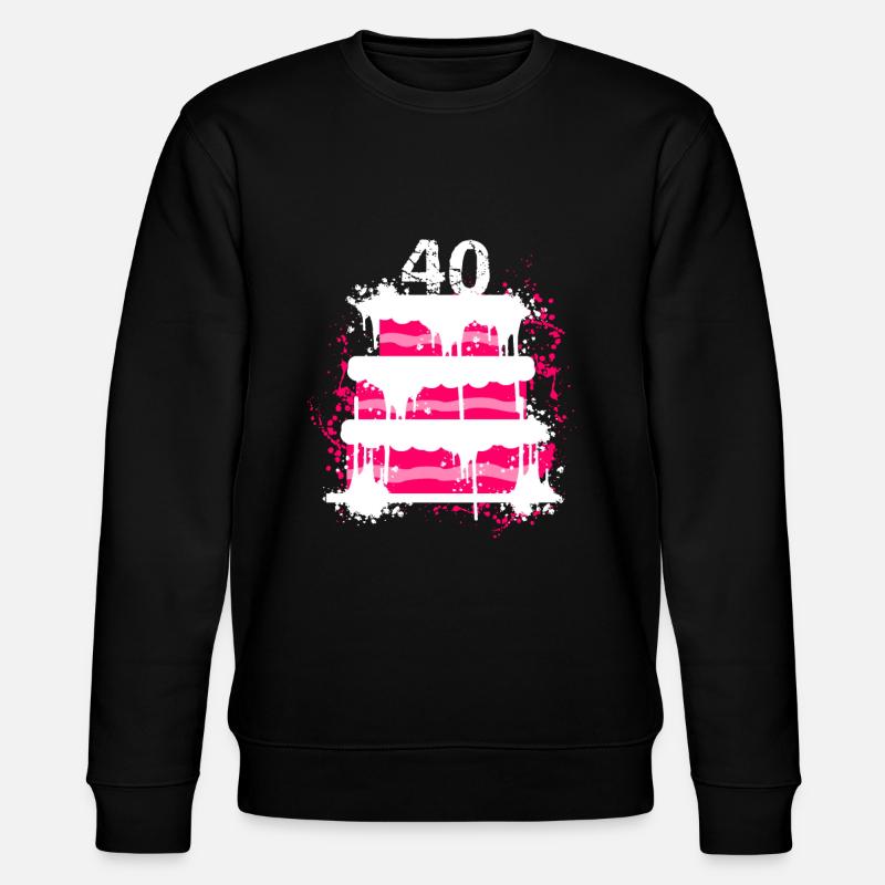 40th birthday - Stanley/Stella CHANGER Unisex Organic Sweatshirt - black