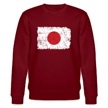 Japan - Stanley/Stella Unisex Bio-Sweatshirt CHANGER  - Burgunderrot - Vorne - Nik (191cm) & Marisol (170cm)