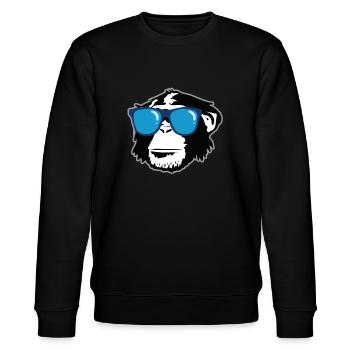 Affe - Stanley/Stella Unisex Bio-Sweatshirt CHANGER  - Schwarz - Vorne - Nik (191cm) & Marisol (170cm)
