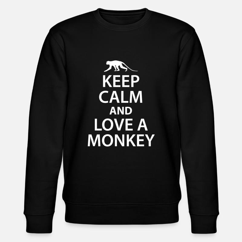 Monkey - Stanley/Stella CHANGER Unisex Organic Sweatshirt - black