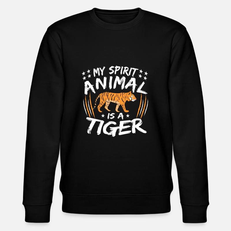Tiger - Stanley/Stella Unisex Bio-Sweatshirt CHANGER  - Schwarz