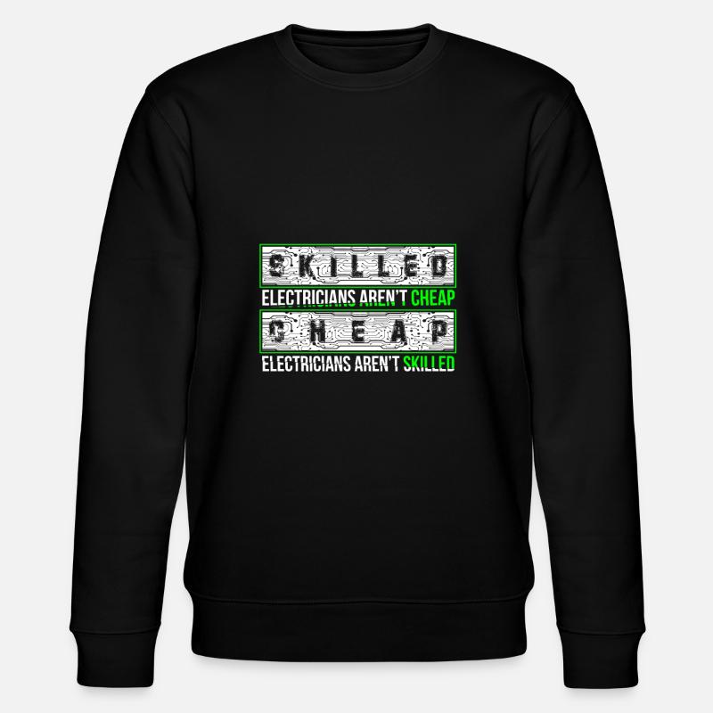Électriciens - Sweat bio CHANGER Stanley/Stella Unisexe - noir