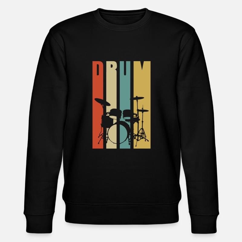 Drums Drummer Drummer Gift - Stanley/Stella CHANGER Unisex Organic Sweatshirt - black
