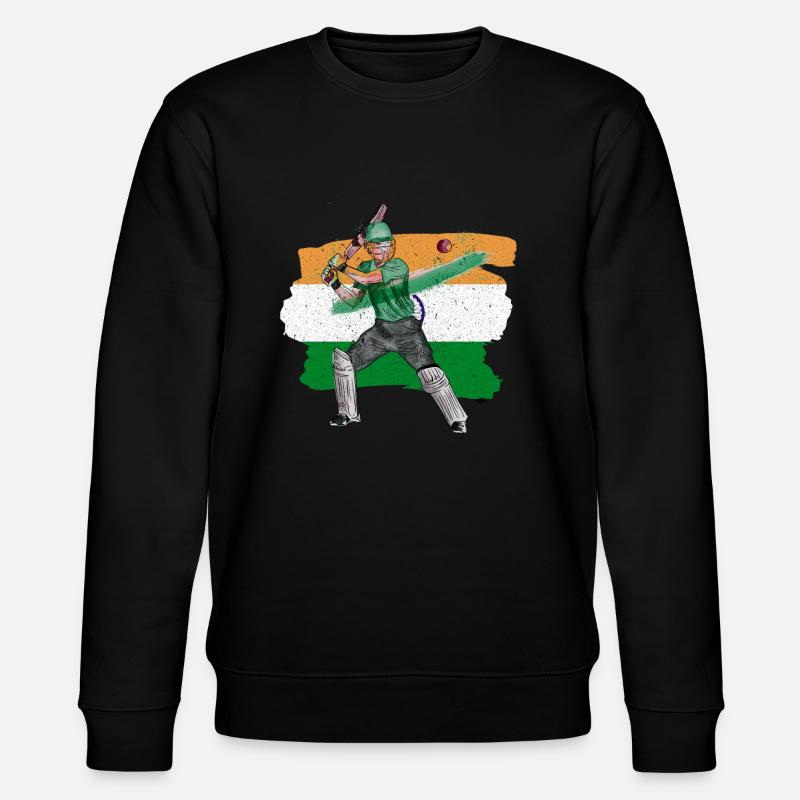 Cricket Indien - Stanley/Stella Unisex Bio-Sweatshirt CHANGER  - Schwarz