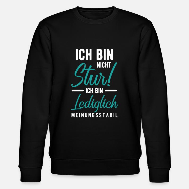 lustiger spruch - Stanley/Stella Unisex Bio-Sweatshirt CHANGER  - Schwarz