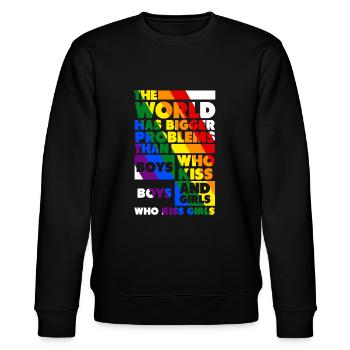 LGBT - Stanley/Stella Unisex Bio-Sweatshirt CHANGER  - Schwarz - Vorne - Nik (191cm) & Marisol (170cm)