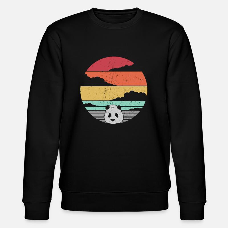 Panda - Stanley/Stella Unisex Bio-Sweatshirt CHANGER  - Schwarz