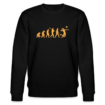 Volleyball - Stanley/Stella Unisex Bio-Sweatshirt CHANGER  - Schwarz - Vorne - Nik (191cm) & Marisol (170cm)
