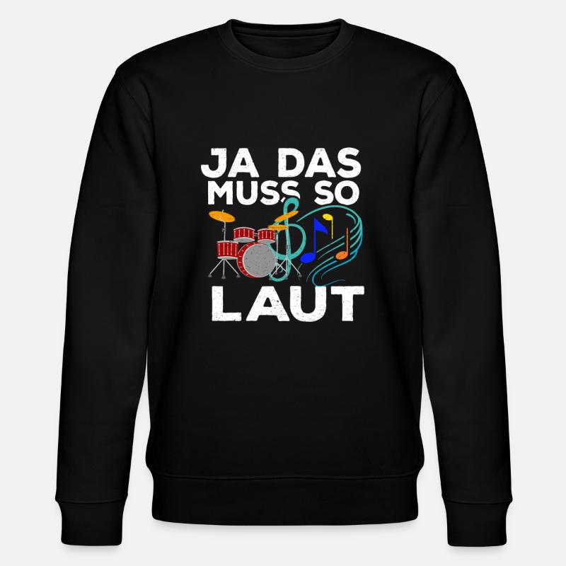 Schlagzeug - Stanley/Stella Unisex Bio-Sweatshirt CHANGER  - Schwarz