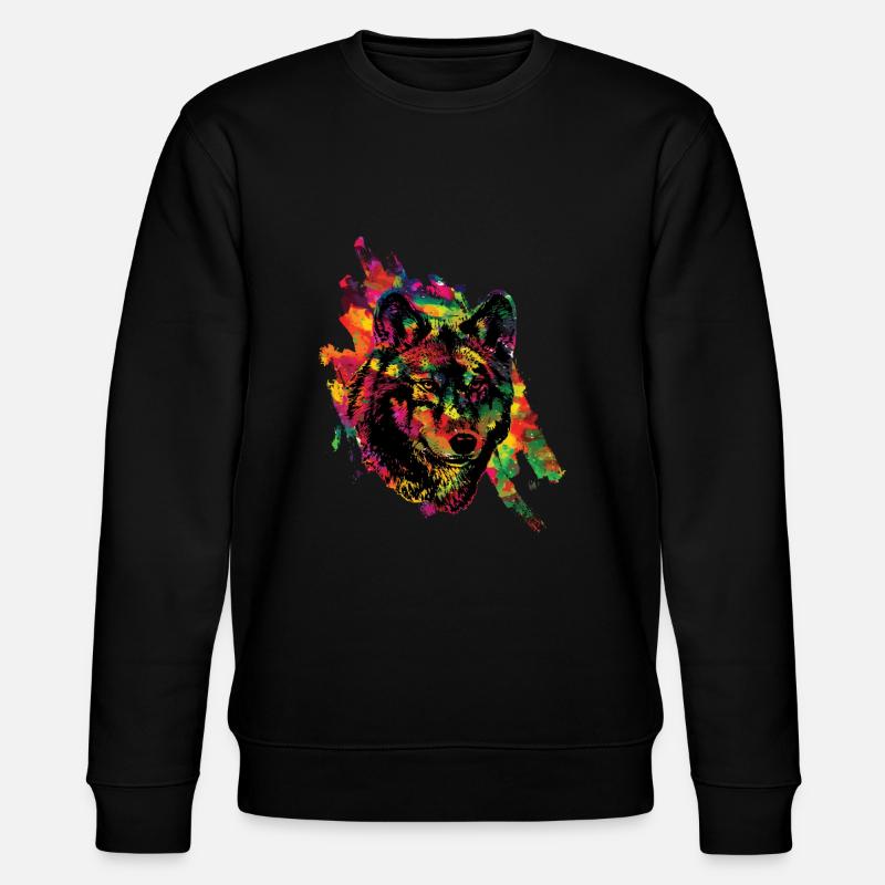Wolf - Stanley/Stella CHANGER Unisex Organic Sweatshirt - black