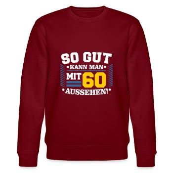 60e anniversaire - Sweat bio CHANGER Stanley/Stella Unisexe - bordeaux - Devant - Nik (191cm) & Marisol (170cm)