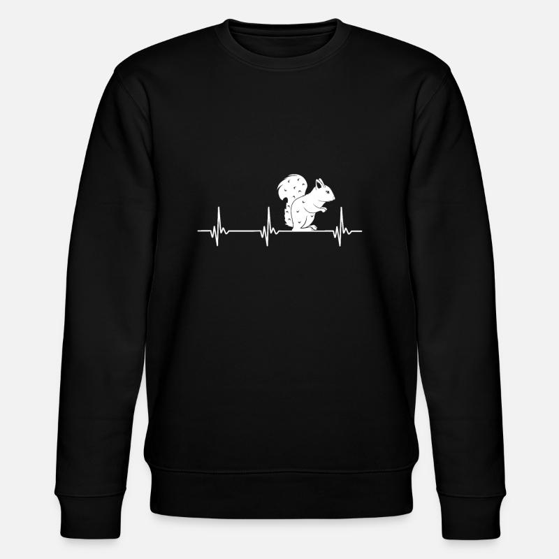 Eichhörnchen - Stanley/Stella Unisex Bio-Sweatshirt CHANGER  - Schwarz