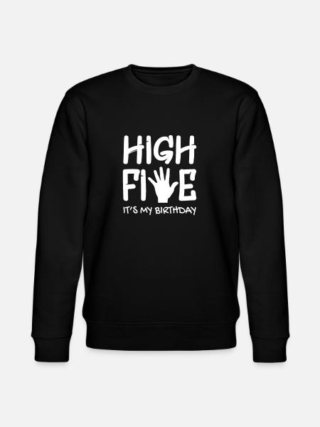 5th birthday - Stanley/Stella CHANGER Unisex Organic Sweatshirt - black