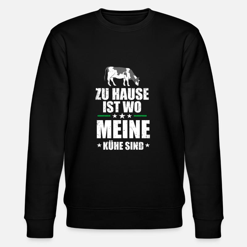Kuh Kühe - Stanley/Stella Unisex Bio-Sweatshirt CHANGER - Schwarz