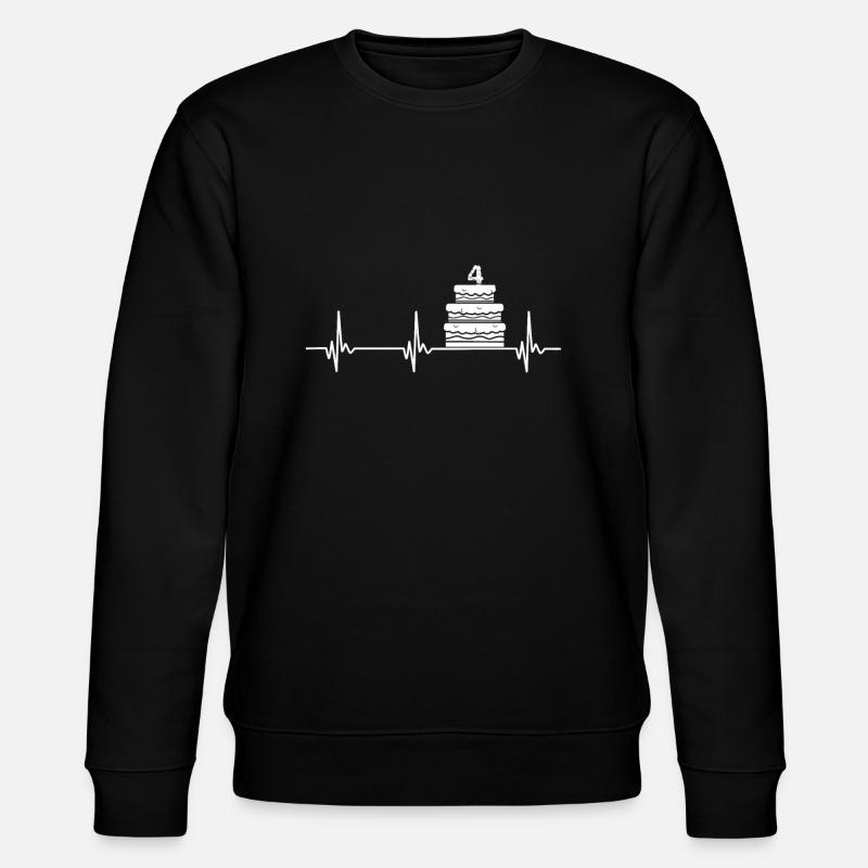 4th birthday - Stanley/Stella CHANGER Unisex Organic Sweatshirt - black