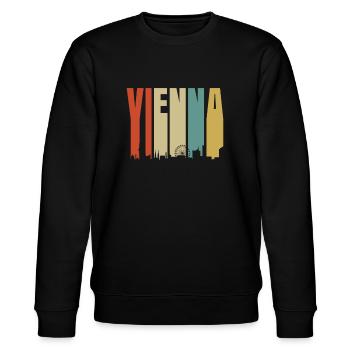 Wien - Stanley/Stella Unisex Bio-Sweatshirt CHANGER  - Schwarz - Vorne - Nik (191cm) & Marisol (170cm)