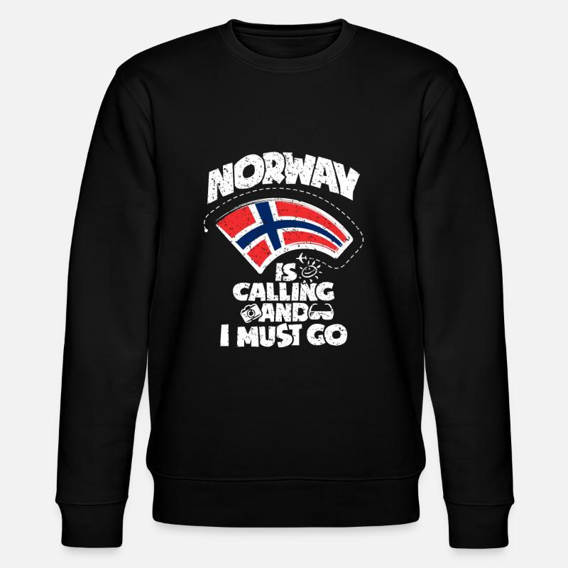 Norwegen - Stanley/Stella Unisex Bio-Sweatshirt CHANGER  - Schwarz