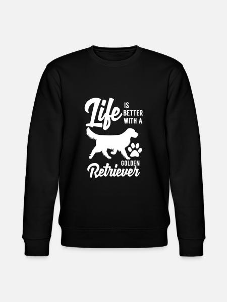 Golden Retriever - Stanley/Stella Unisex Bio-Sweatshirt CHANGER  - Schwarz