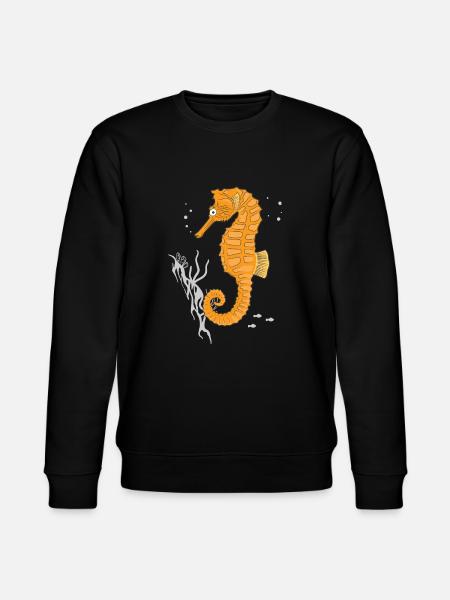 Seepferdchen Seepferd Geschenk - Stanley/Stella Unisex Bio-Sweatshirt CHANGER - Schwarz