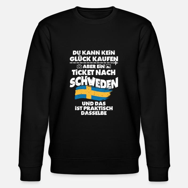 Schweden - Stanley/Stella Unisex Bio-Sweatshirt CHANGER  - Schwarz