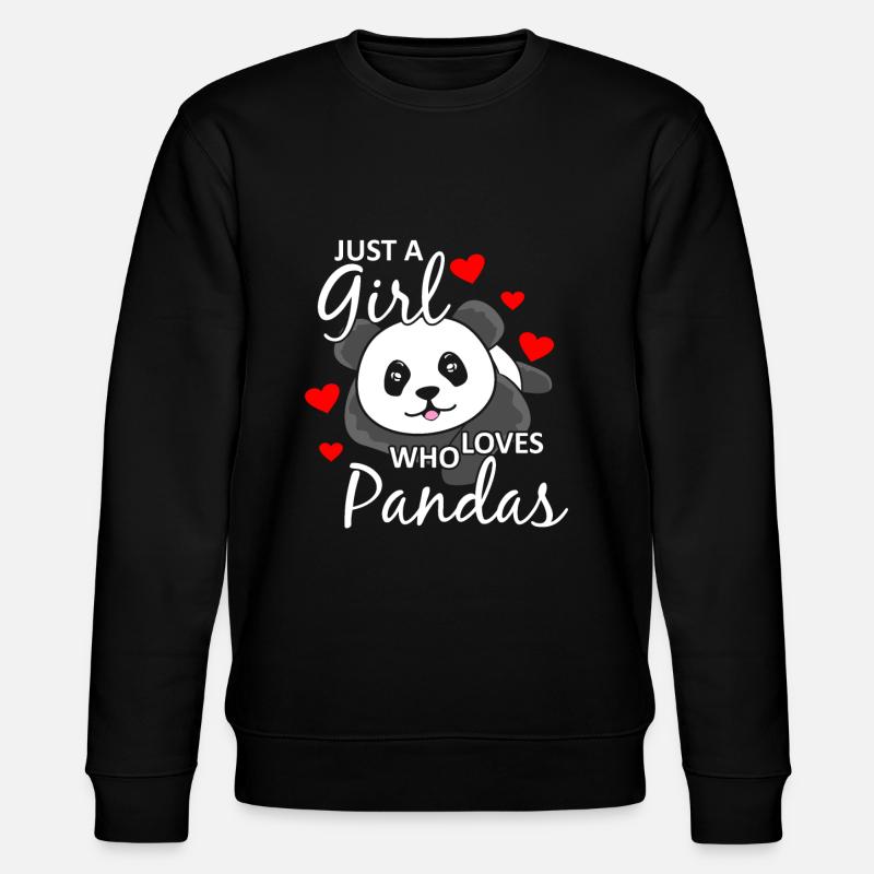 Panda - Stanley/Stella CHANGER Unisex Organic Sweatshirt - black