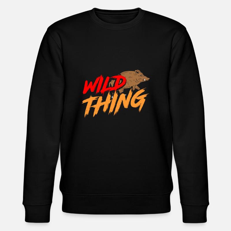 Wildschwein - Stanley/Stella Unisex Bio-Sweatshirt CHANGER  - Schwarz