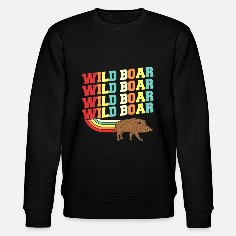 Wildschwein - Stanley/Stella Unisex Bio-Sweatshirt CHANGER  - Schwarz