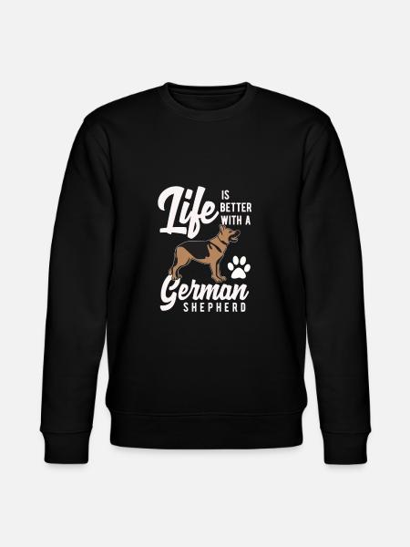 German shepherd dog - Stanley/Stella CHANGER Unisex Organic Sweatshirt - black