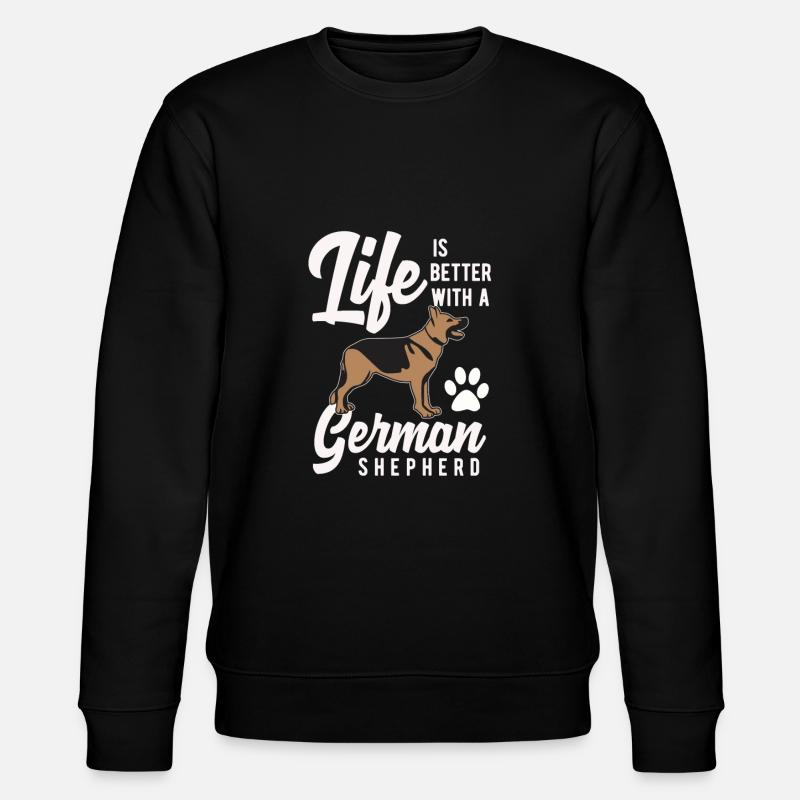 German shepherd dog - Stanley/Stella CHANGER Unisex Organic Sweatshirt - black