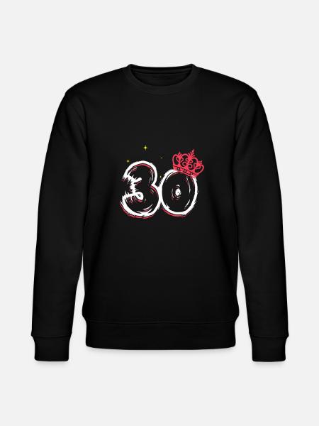 30th birthday - Stanley/Stella CHANGER Unisex Organic Sweatshirt - black