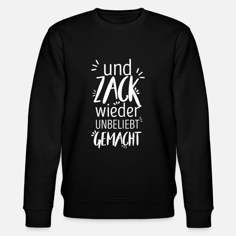 lustiger spruch - Stanley/Stella Unisex Bio-Sweatshirt CHANGER  - Schwarz