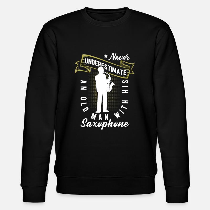 Saxophone - Stanley/Stella Unisex Bio-Sweatshirt CHANGER  - Schwarz